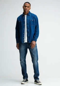 Heren BUTCHER OF BLUE OVERHEMD