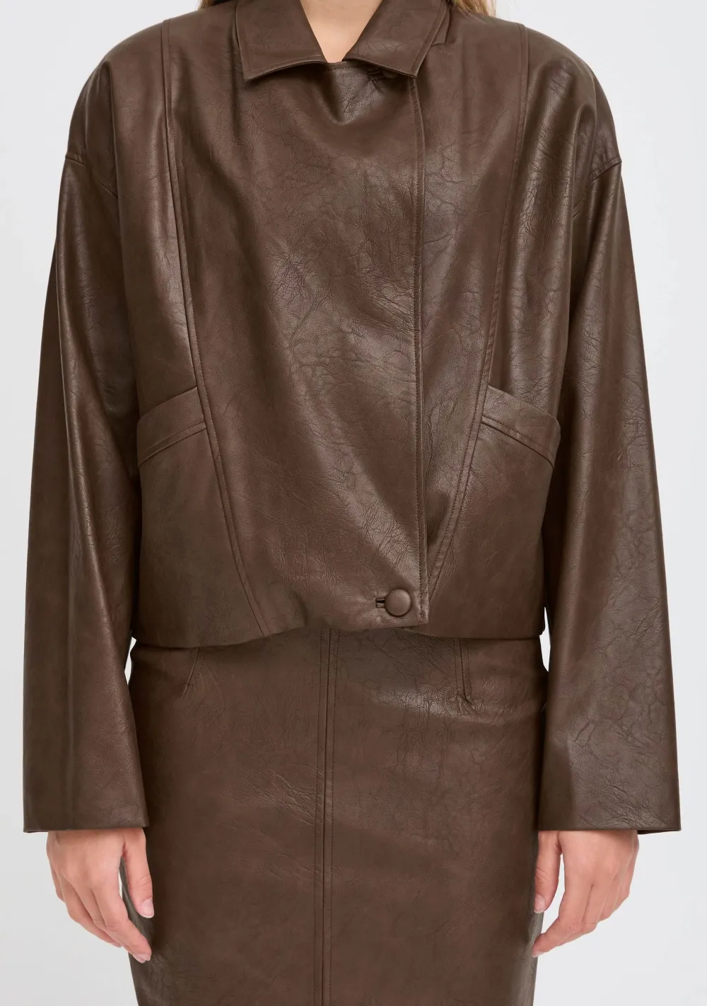 DAMES ICHI LEER/SUEDE JACK