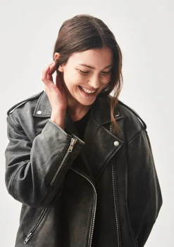 DAMES MODSTROM LEER/SUEDE JACK