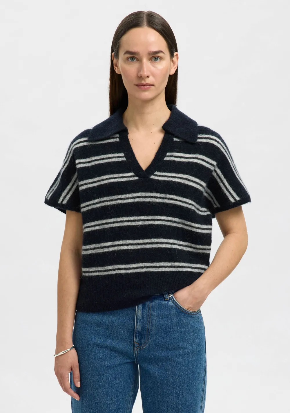 DAMES SELECTED FEMME TRUI KORTE MOUW