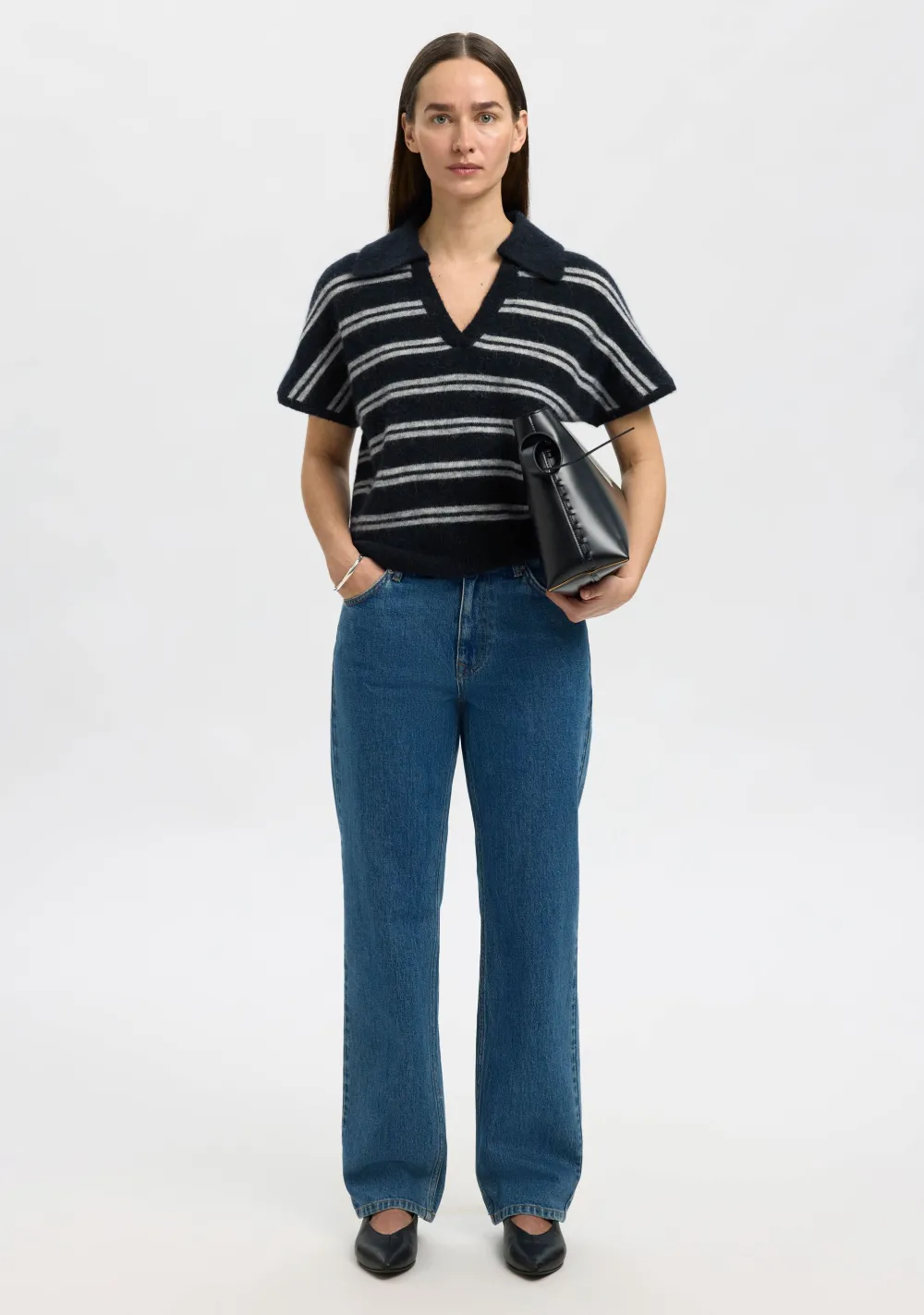 DAMES SELECTED FEMME TRUI KORTE MOUW