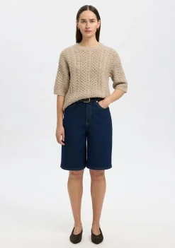 DAMES SELECTED FEMME TRUI KORTE MOUW