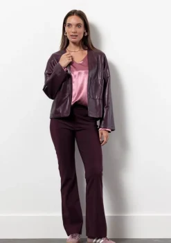 DAMES STUDIO ANNELOES LEER/SUEDE JACK