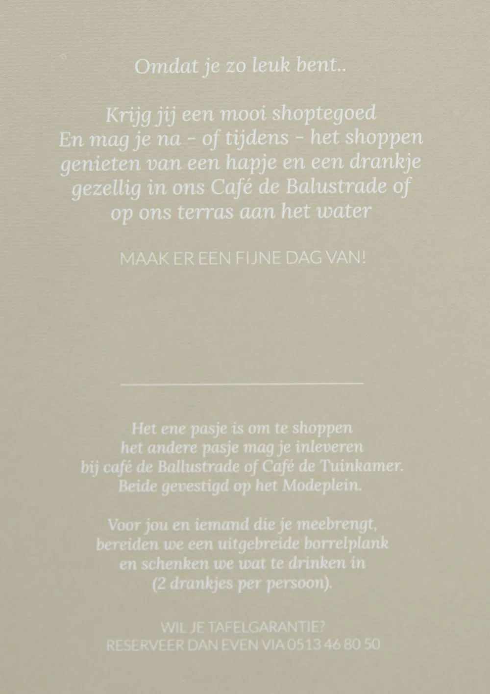 DAMES ZIJ VAN RINSMA CADEAUBON